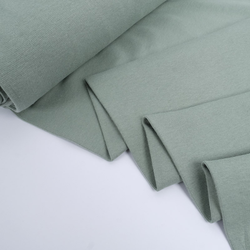 Ribete elástico 1x1 con certificación Oeko-Tex, color menta apagado  - Maison Klem